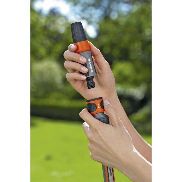 Коннектор с аквастопом, 3/4" (19 мм), пластик, GARDENA