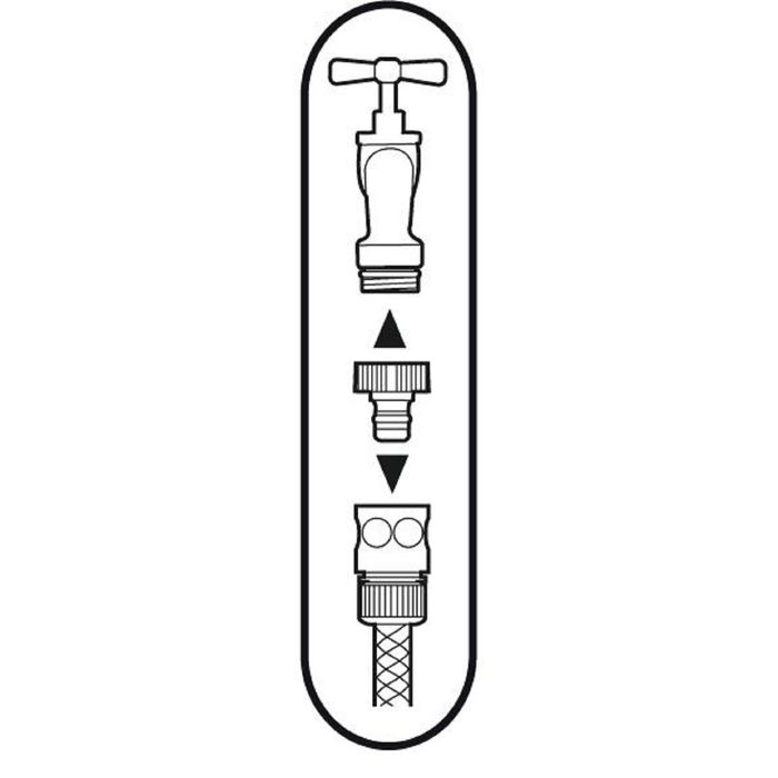 Штуцер, внутренняя резьба, 1" (25 мм), пластик, GARDENA