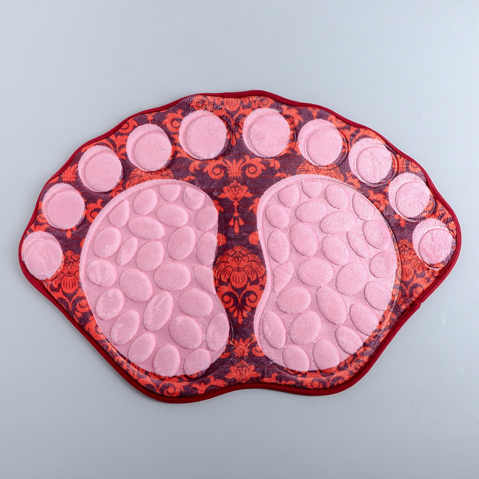 Коврик для ванной "Следы", цвет МИКС