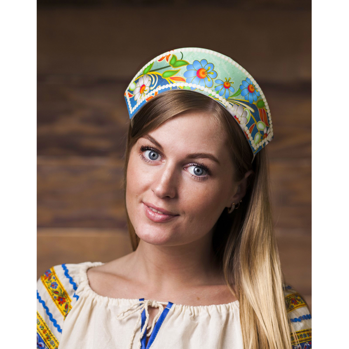 Кокошник "Лютики" на ленте