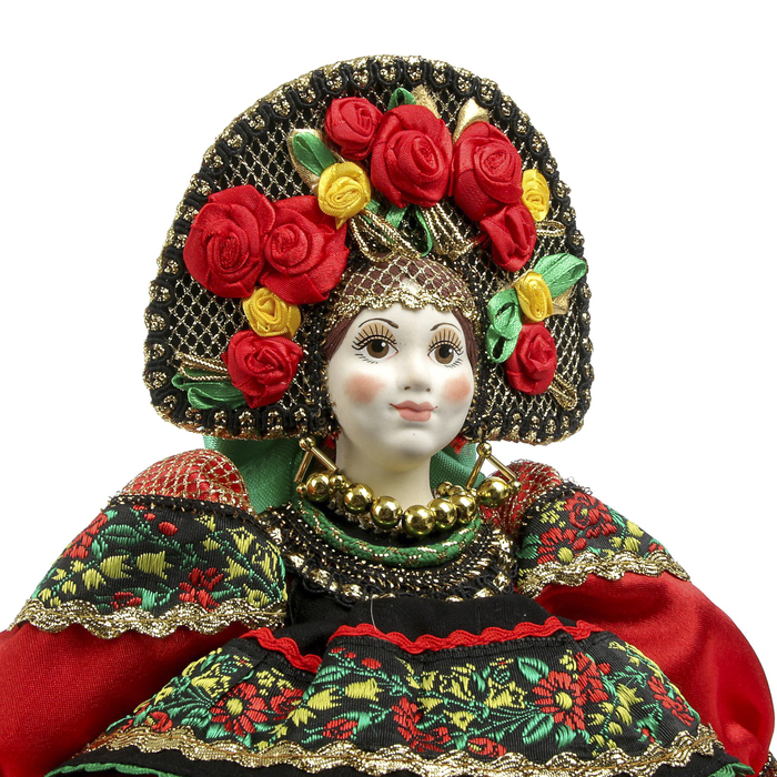 Сувенирная кукла на чайник "Параскева" высота 40 см, грелка 20х20 см