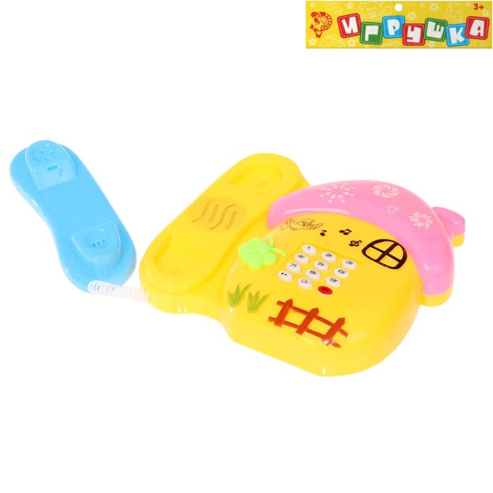 Игрушка телефон "Домик", с трубкой, звуковые эффекты, МИКС