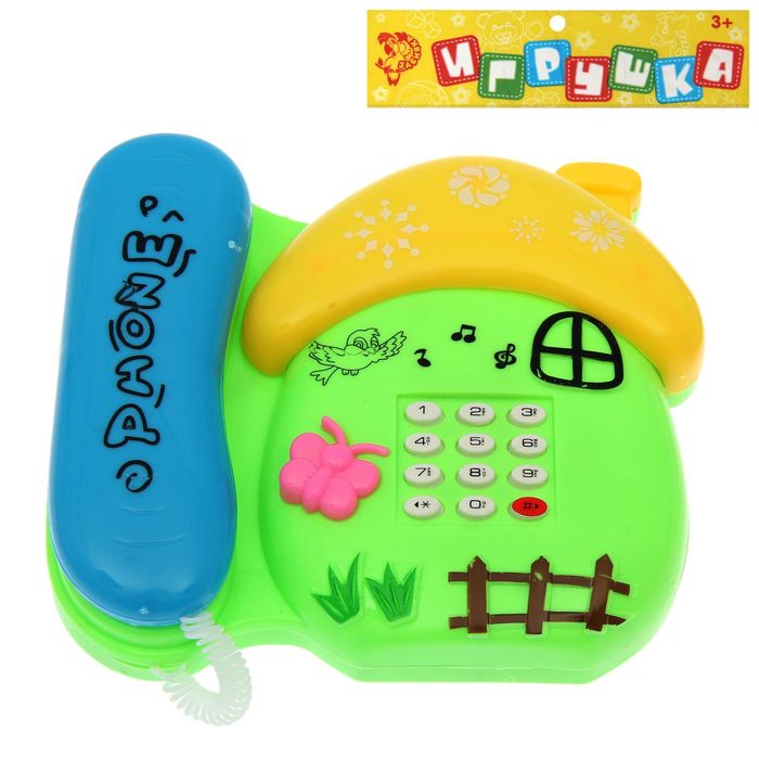 Игрушка телефон "Домик", с трубкой, звуковые эффекты, МИКС