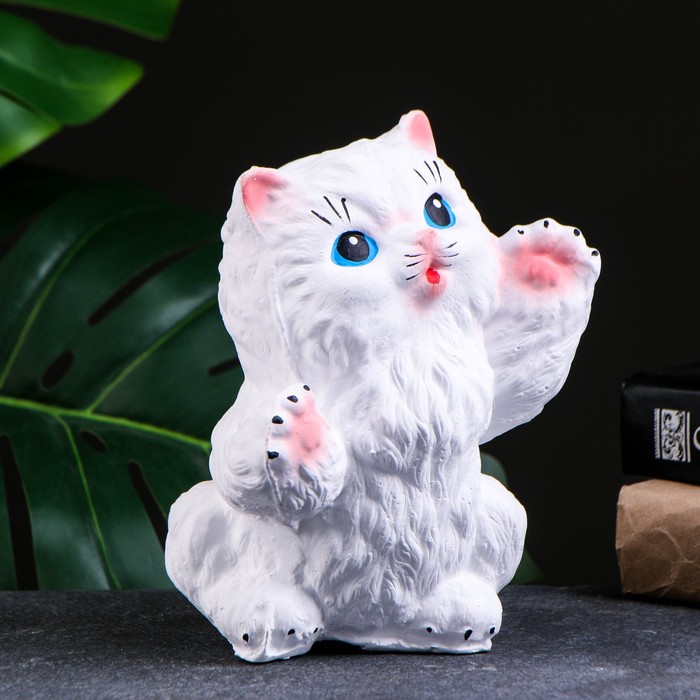 

Копилка "Кот Снежок" белый, 14х14х19см