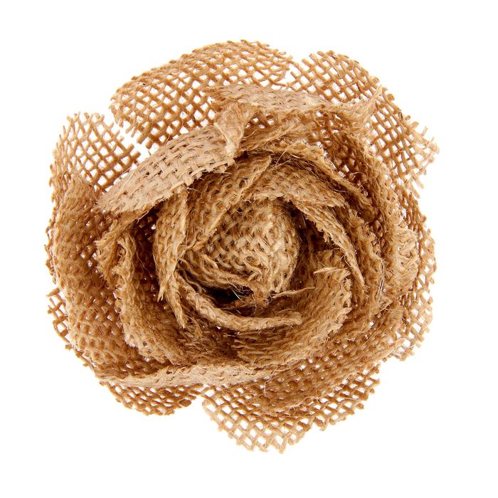 Декор для творчества лён "Цветок" 8,5х8,5х3,5 см