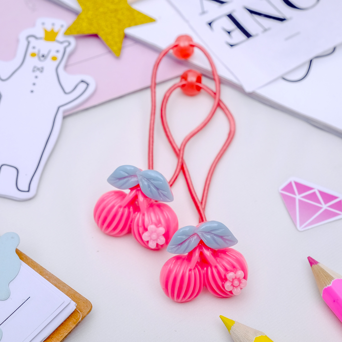 Резинка для волос "Волна" (цена за пару) ягодки микс