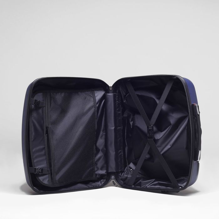 Чемодан мини, 15", 2 колеса, выдвижная ручка, цвет синий