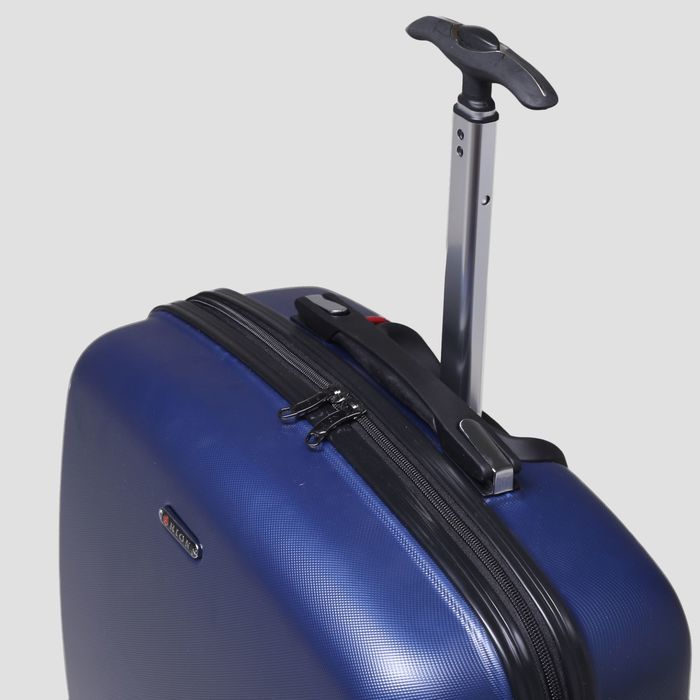 Чемодан мини, 15", 2 колеса, выдвижная ручка, цвет синий