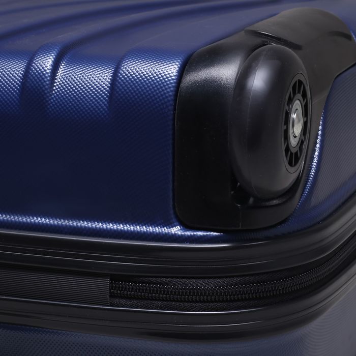 Чемодан мини, 15", 2 колеса, выдвижная ручка, цвет синий