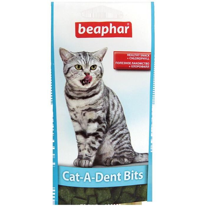 Подушечки Beaphar "Cat-A-Dent Bits" для чистки зубов 35гр, для кошек