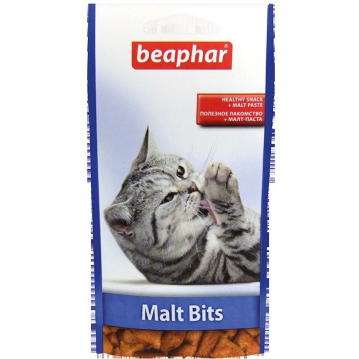 Подушечки Beaphar "Malt-Bits" с мальт-пастой 35гр, для кошек