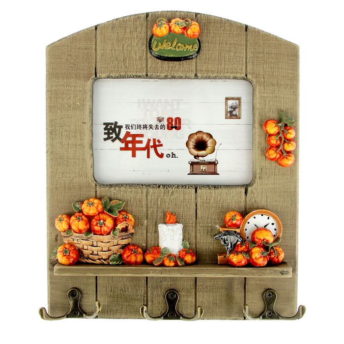 Крючки декоративные дерево "Мандариновый рай" 27х22 см