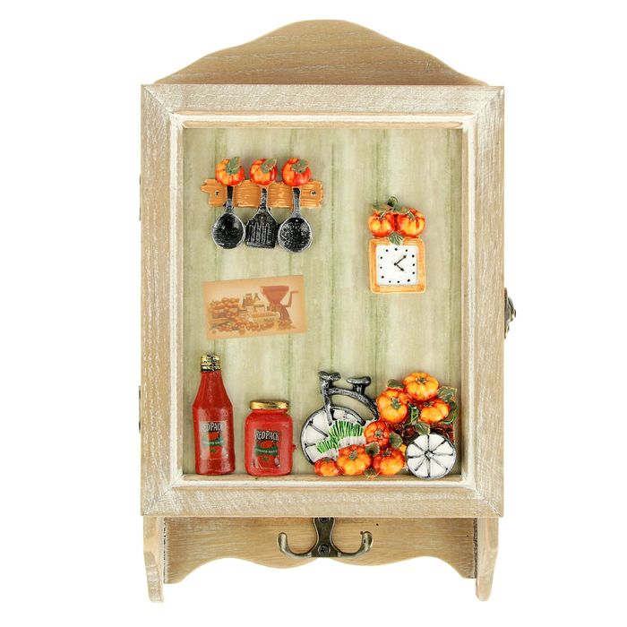 Ключница дерево "Тыквенный сезон" 32х18,5х5,5 см