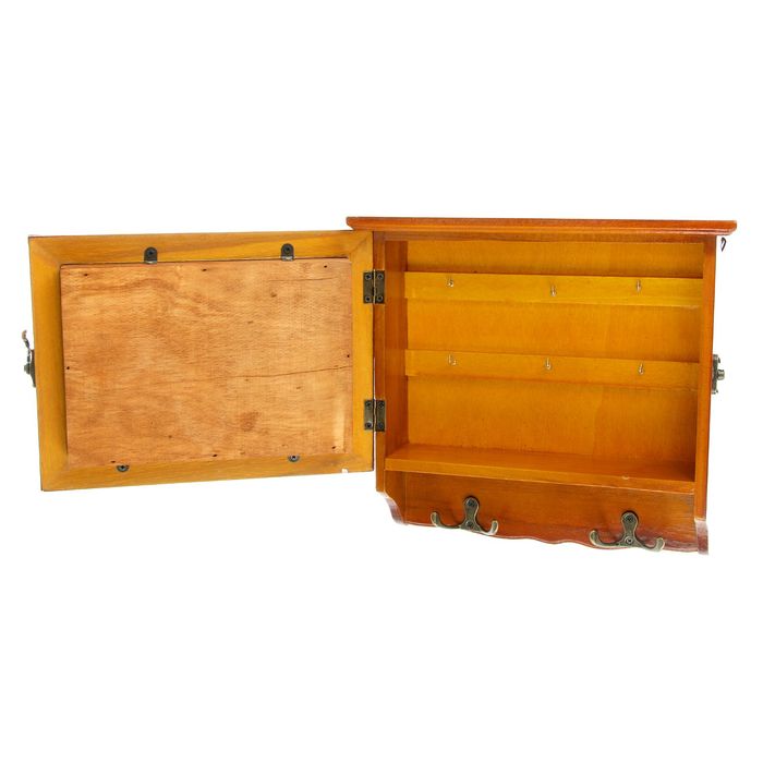 Ключница дерево "Цветочный сервиз" 24,5х26х8 см