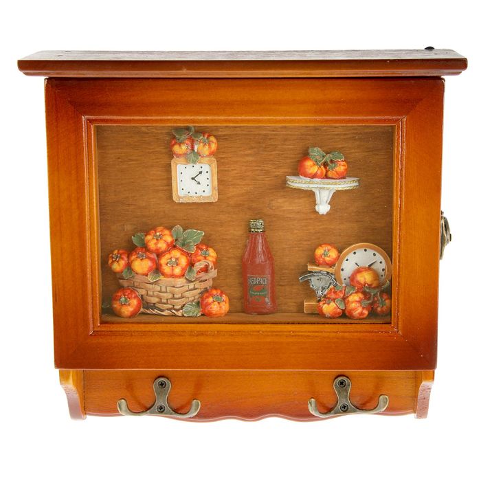 Ключница дерево "Тыквенный сезон" 24,5х26х8 см