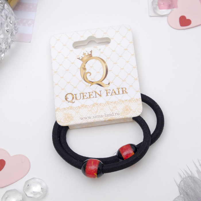 Резинки для волос "Абсолют" (набор 2 шт.), красный овал