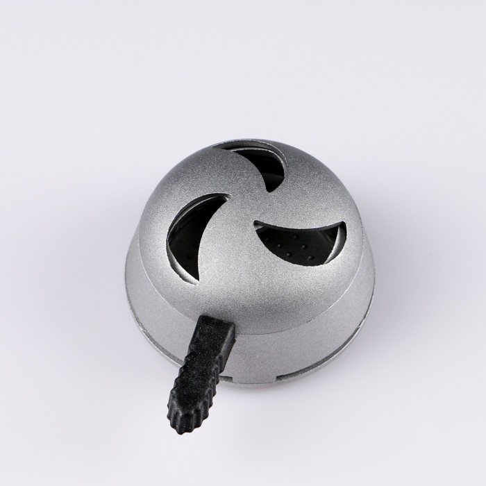 Калауд для кальяна "Вихрь", хром, матовый, силиконовая ручка