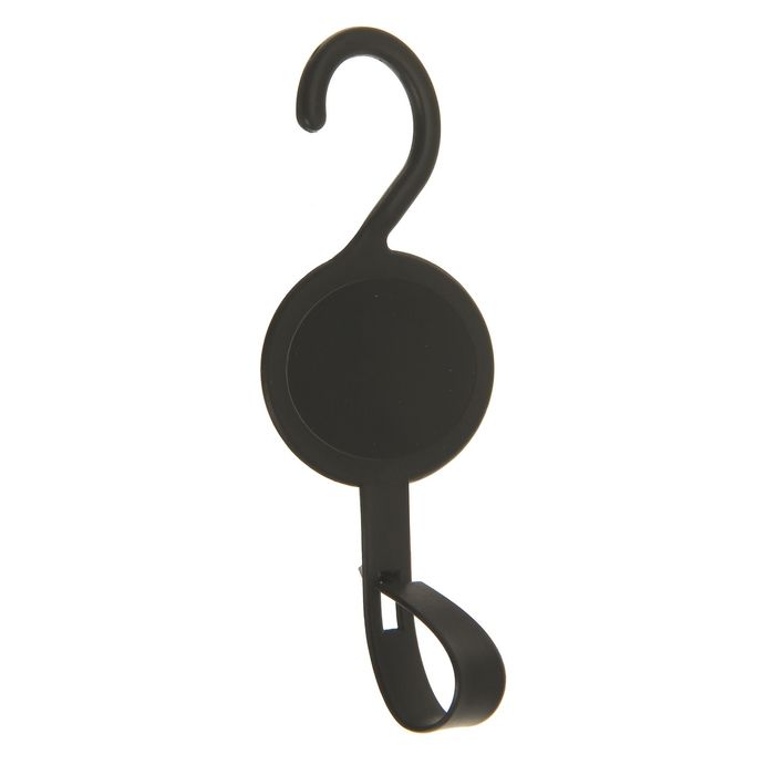 Крючок пластиковый L=17, (фасовка 10 шт), цвет чёрный