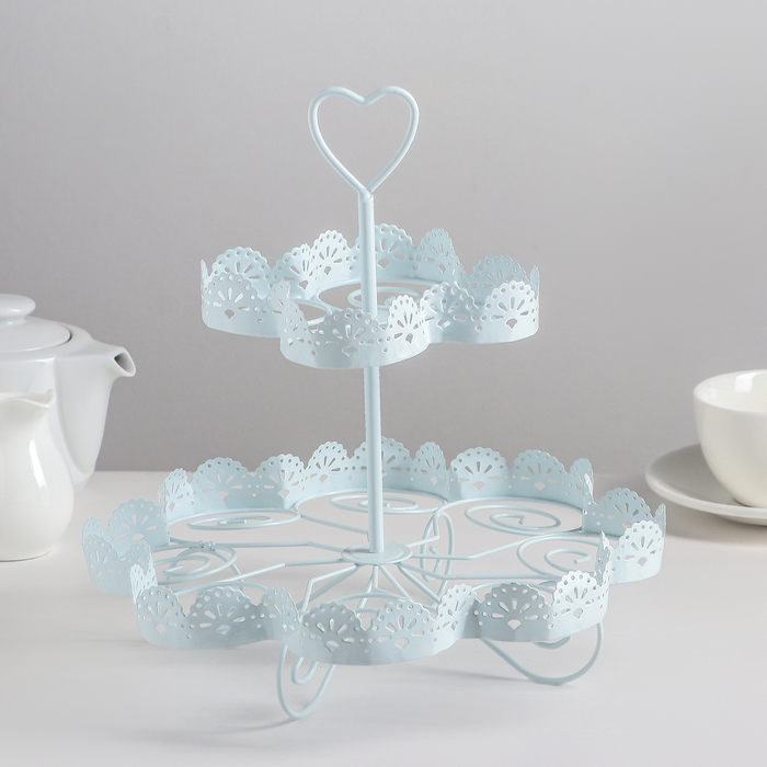 Подставка для пирожных 2-ярусная 24х24x23 см