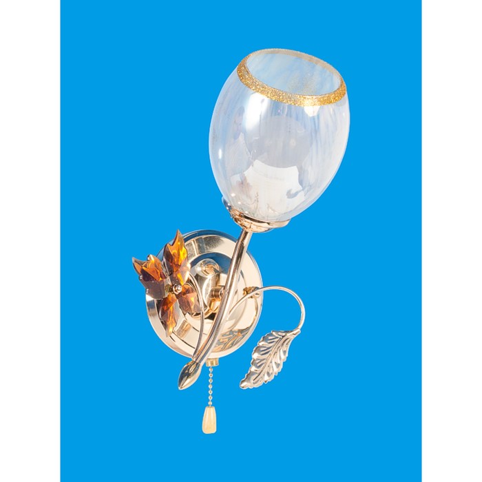 Бра "Изольда" 1 лампа 40Вт E27 золото 26х19х17 см