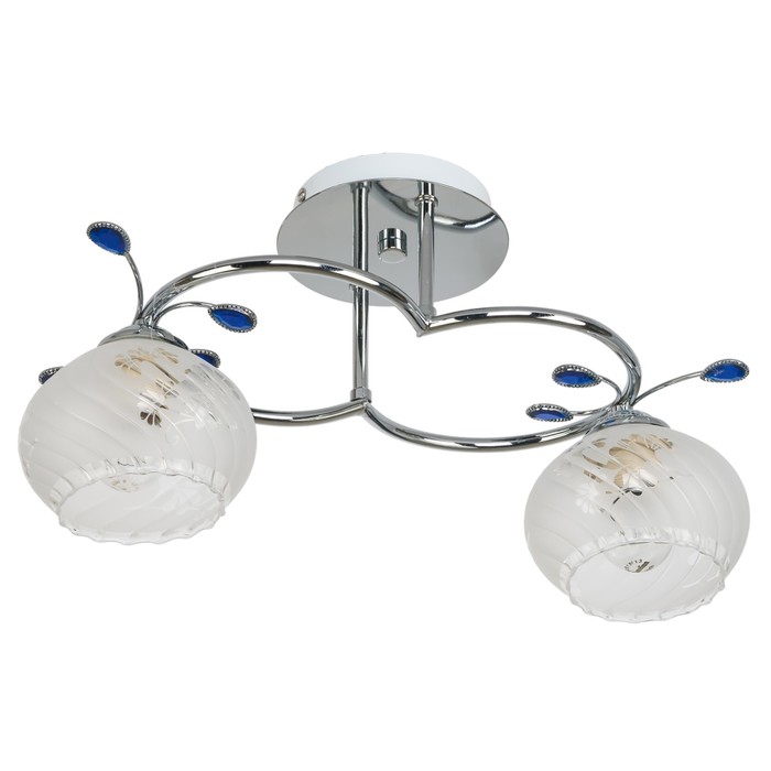 Люстра "Нортон" 2 лампы 40W E27 хром 43х18х26 см