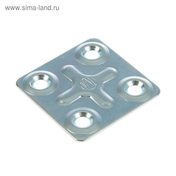 

Пластина крепёжная, оцинкованная, 37 х 37 х 1.2 мм