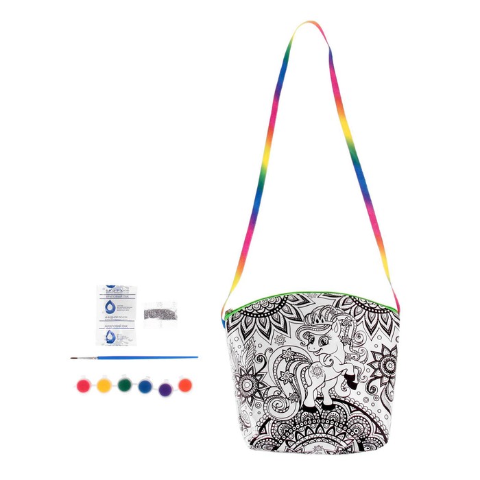 Набор для творчества My Color Bag "Красавица пони", сумка-раскраска мини
