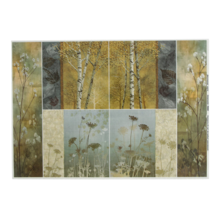 Декупажная карта "Русская природа" плотность 45 г/м2 формат А4