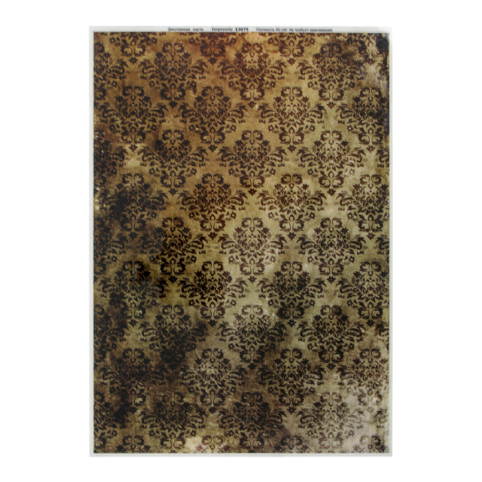 Декупажная карта "Цветочный орнамент" плотность 45 г/м2 формат А4