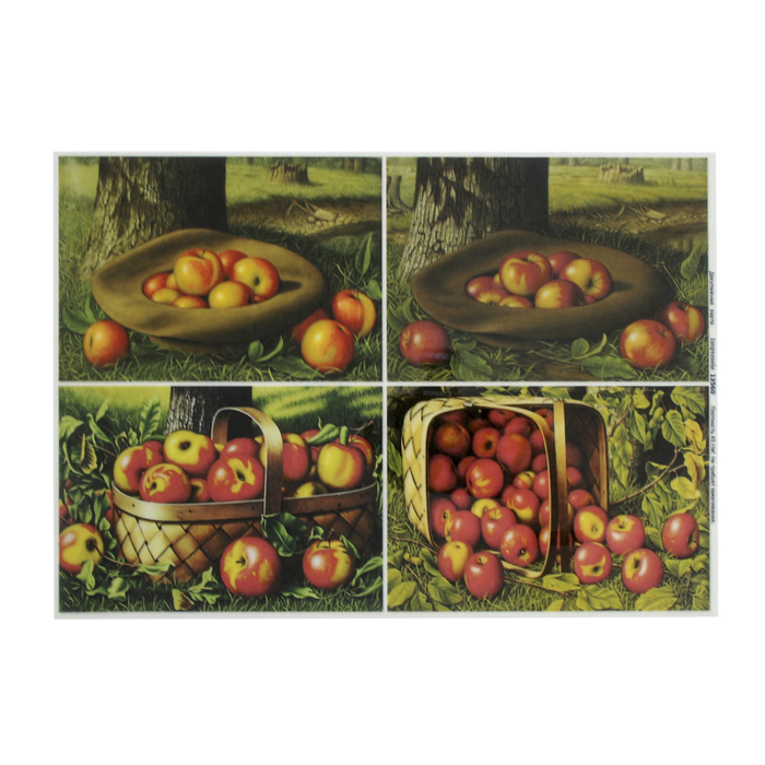 Декупажная карта "Яблочный спас" плотность 45 г/м2 формат А4
