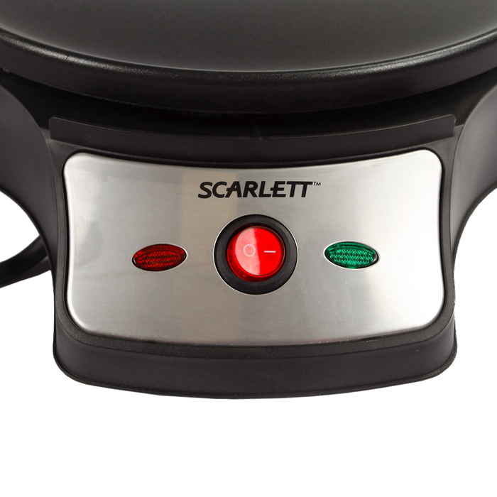Блинница Scarlett SC-PM229D98, 1000 Вт, 2 сменные плитки, черная