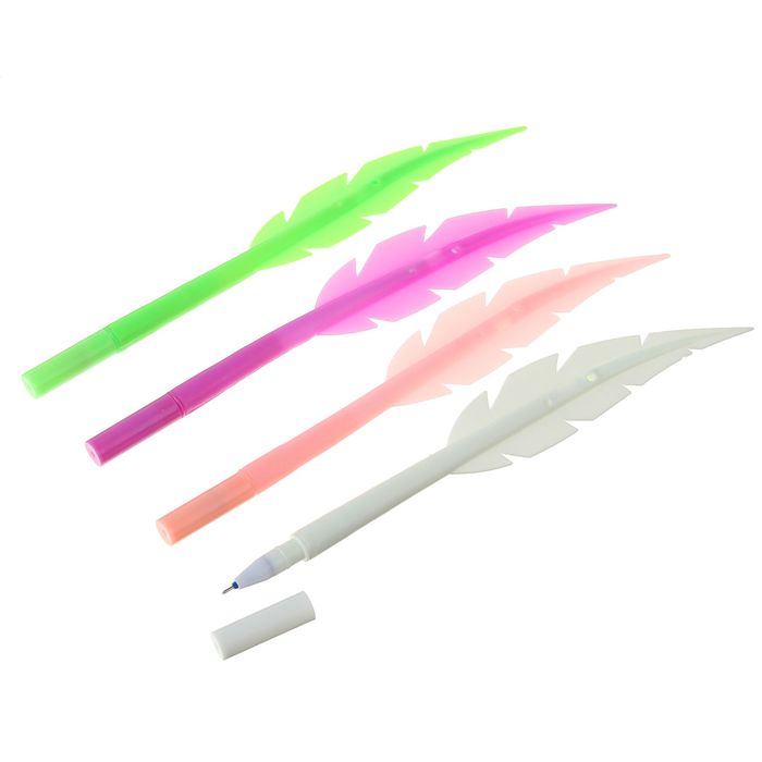 Ручка шариковая-прикол Перо МИКС