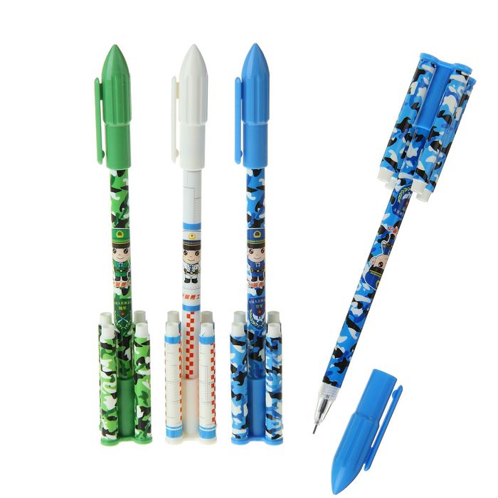 Ручка шариковая-прикол Ракета МИКС