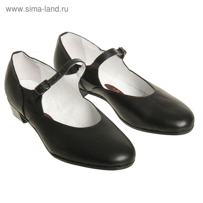 фото Туфли народные женские, длина по стельке 18,5 см, цвет чёрный