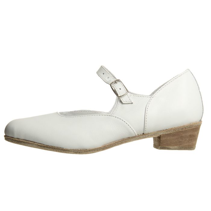 Туфли народные женские, длина по стельке 18,5 см, цвет белый