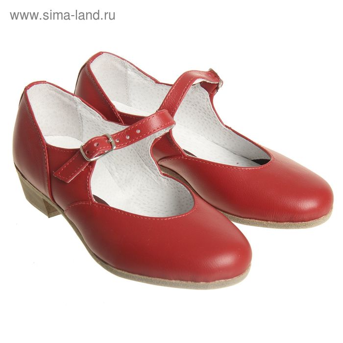 фото Туфли народные женские, длина по стельке 19,5 см, цвет красный
