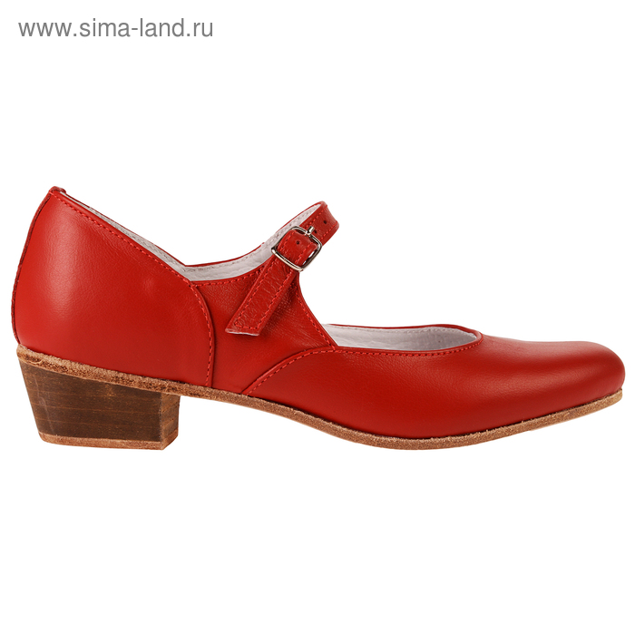 фото Туфли народные женские, длина по стельке 21,5 см, цвет красный