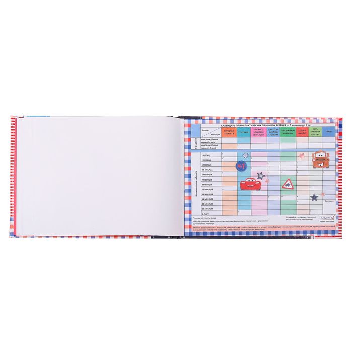 Медицинская карта (история развития ребёнка), Тачки, 40 листов