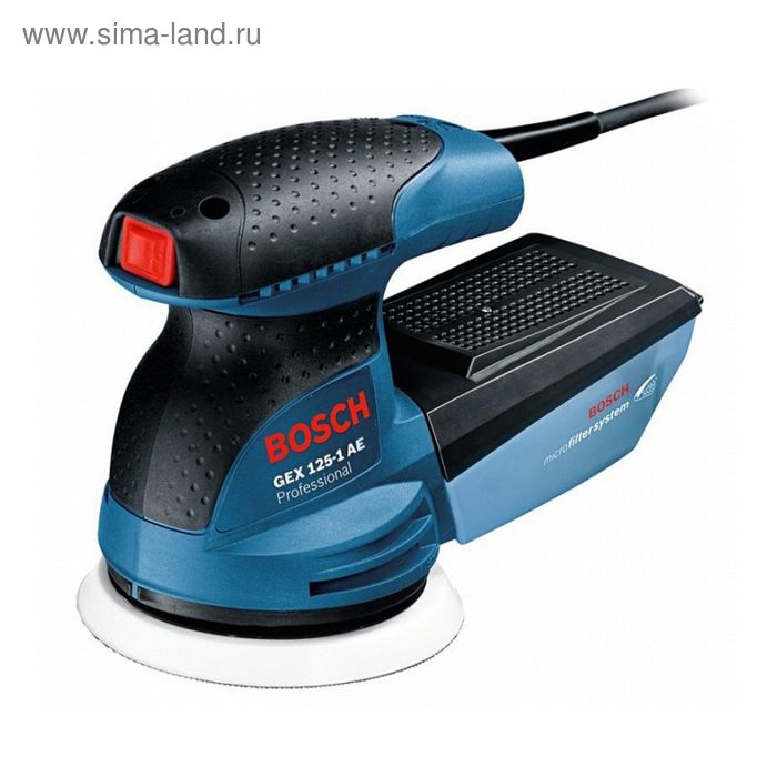 Эксцентриковая шлифмашина Bosch GEX 125-1 AE (0601387501), 250 Вт, 12000 об/мин, d=125 мм