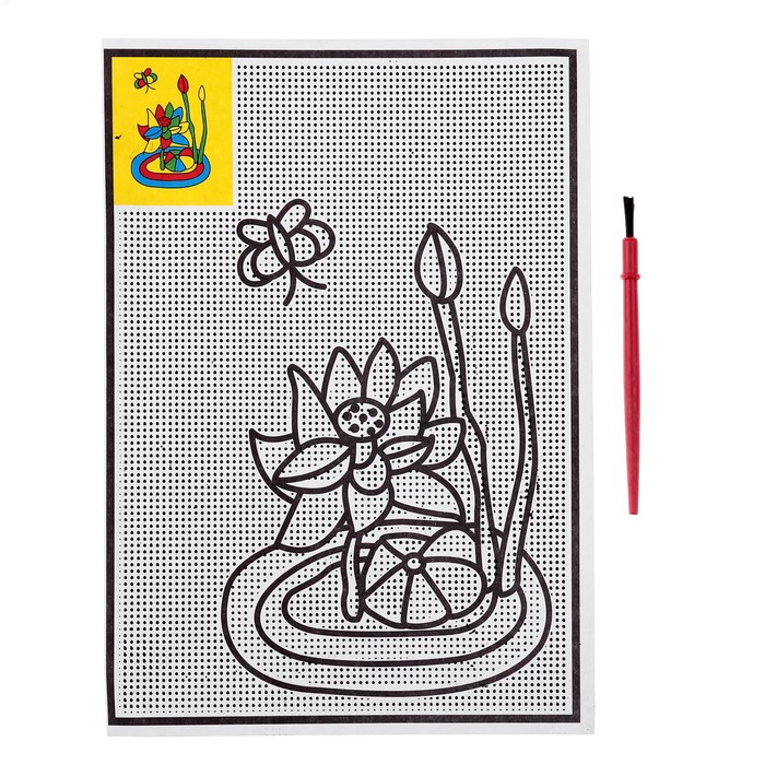 Раскраска водная "Лотос" + кисть