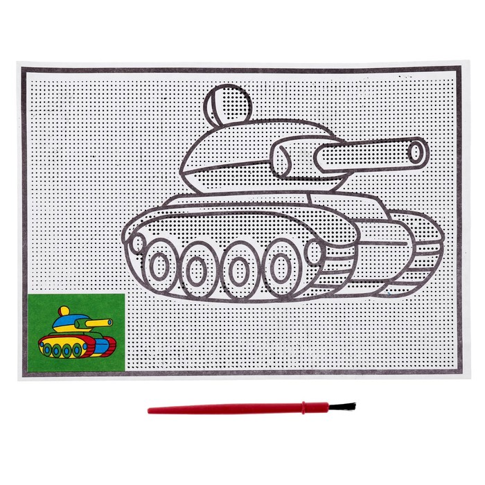 Раскраска водная "Танк" + кисть