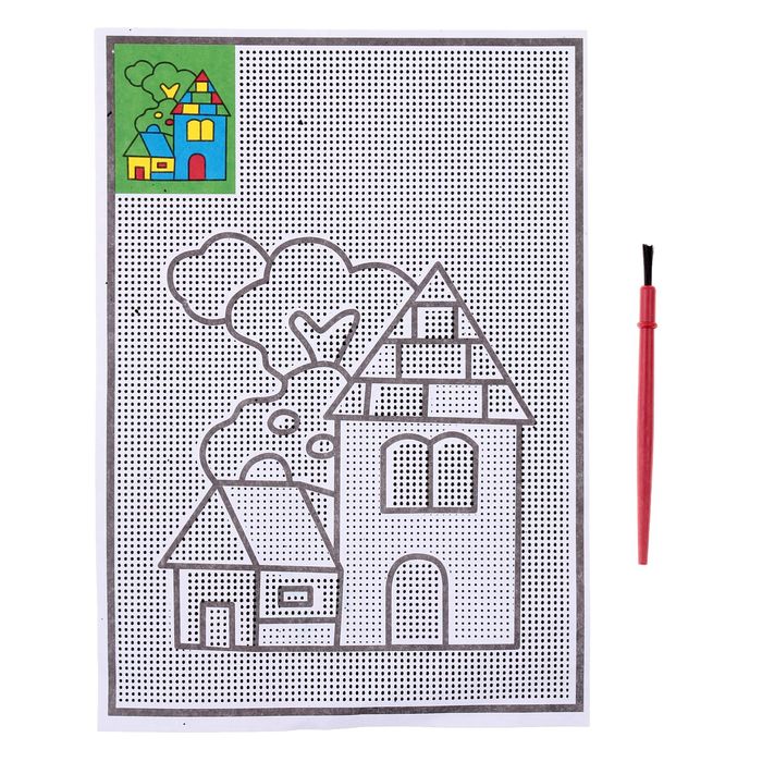 Раскраска водная "Дом" + кисть