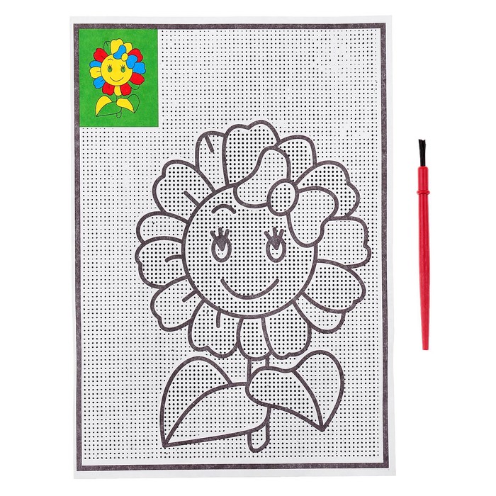 Раскраска водная "Цветочек" + кисть