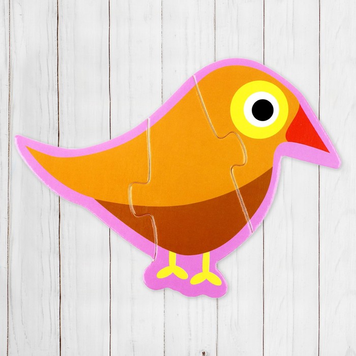 Пазл сборный "Птичка", 3 элемента