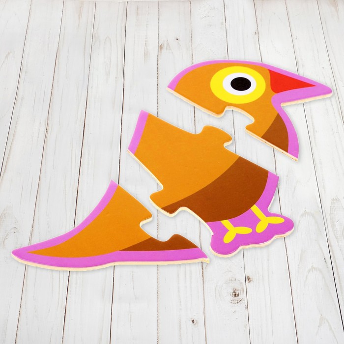 Пазл сборный "Птичка", 3 элемента