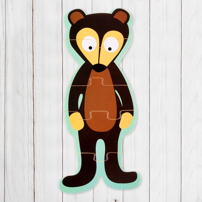 Пазл сборный "Медвежонок", 5 элементов