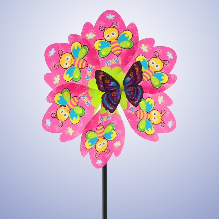 Ветерок "Пчелки" с бабочкой, цвета МИКС