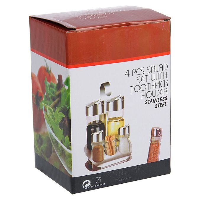 Набор для специй "Элит", 4 шт:150 мл/50 мл, на подставке