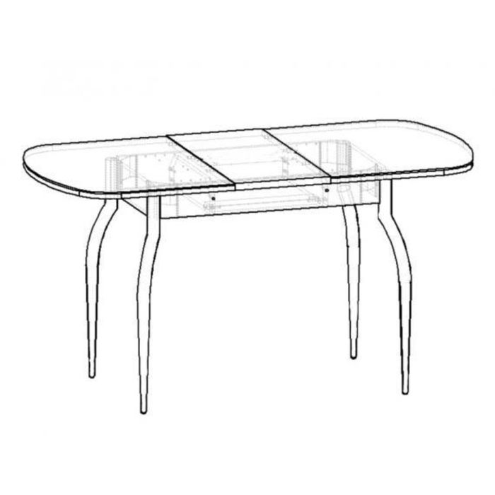 Стол раскладной Прага цветок белый/венге