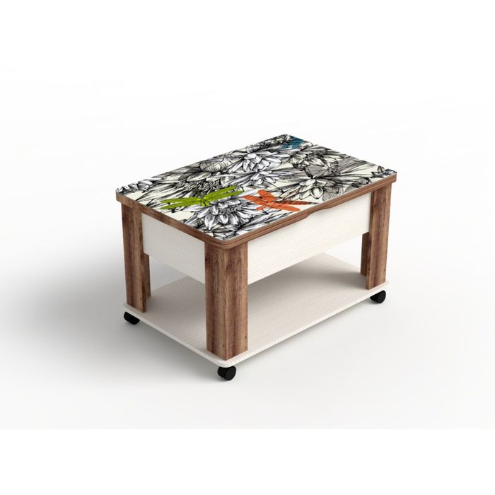 Стол-трансформер Степ-2 дуб саркаменто/бодега светлый - Стрекоза